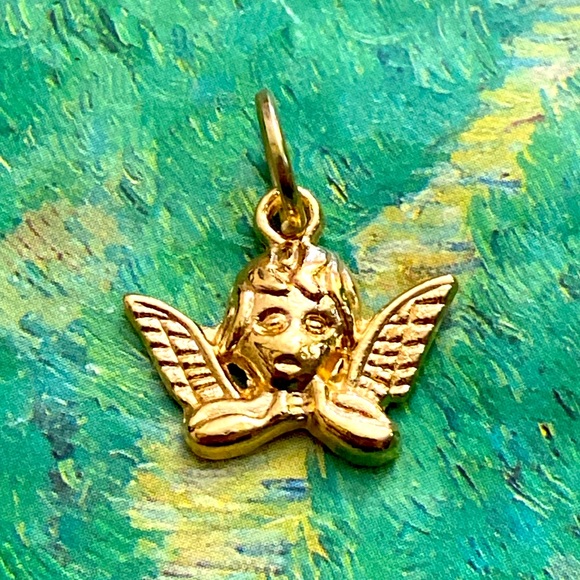 5/$10❤️❤️❤️NEW Rose Gold Tone Angel Charm Pendant - Picture 1 of 2